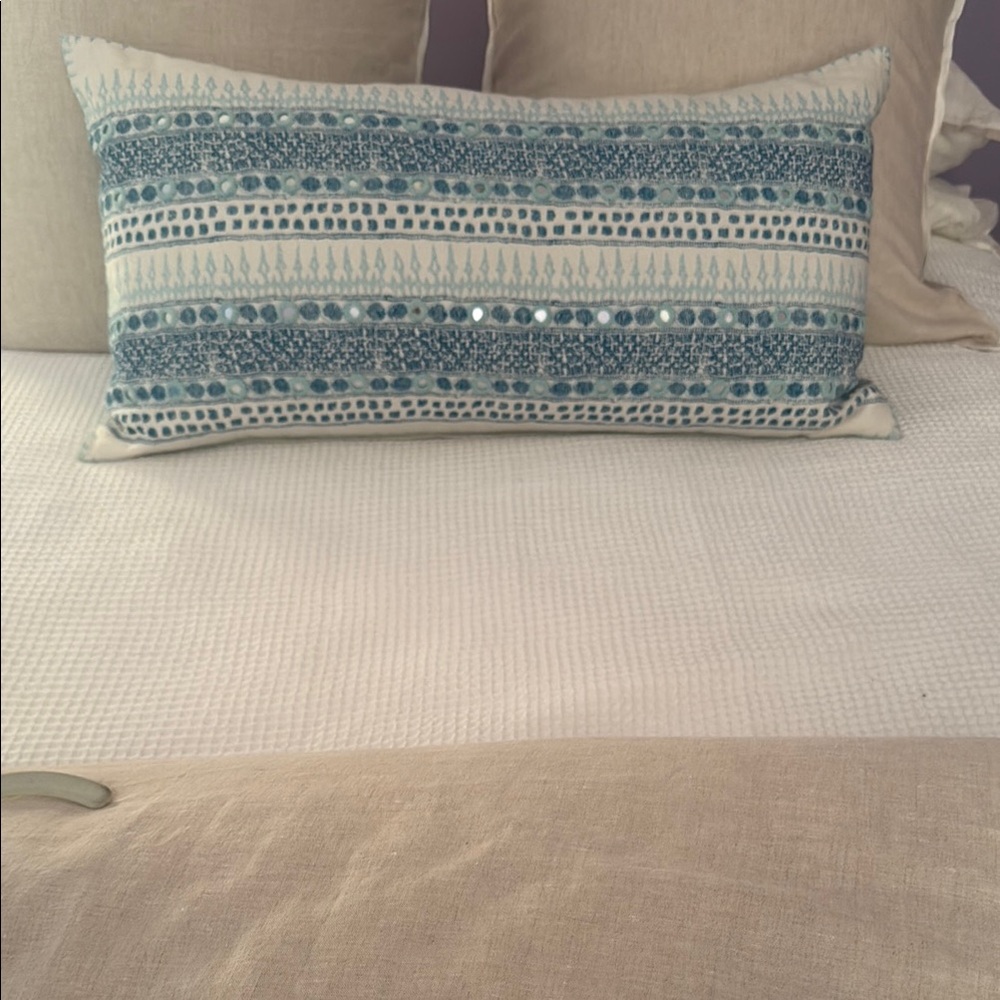 John Robshaw primrose bolster pillow with insert